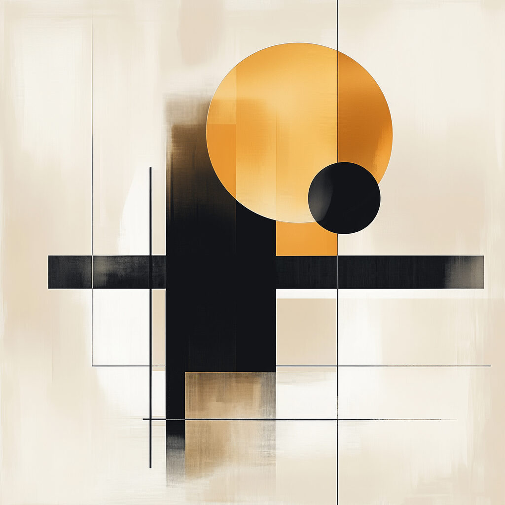 Black and orange geometric shapes Black and orange geometric shapes