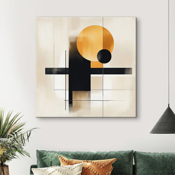 Black and orange geometric shapes Black and orange geometric shapes