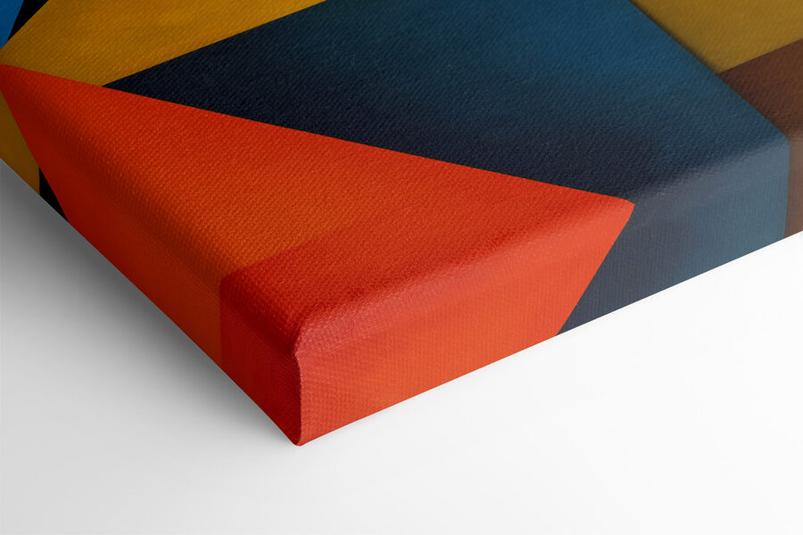 Kleurrijk kunstwerk met een cirkel