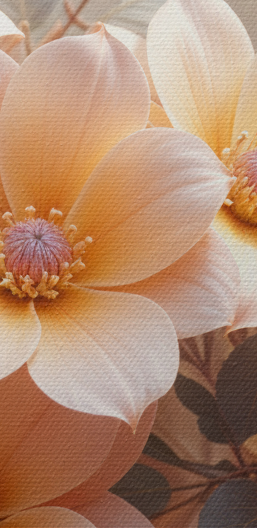 Groep bloemen met bladeren