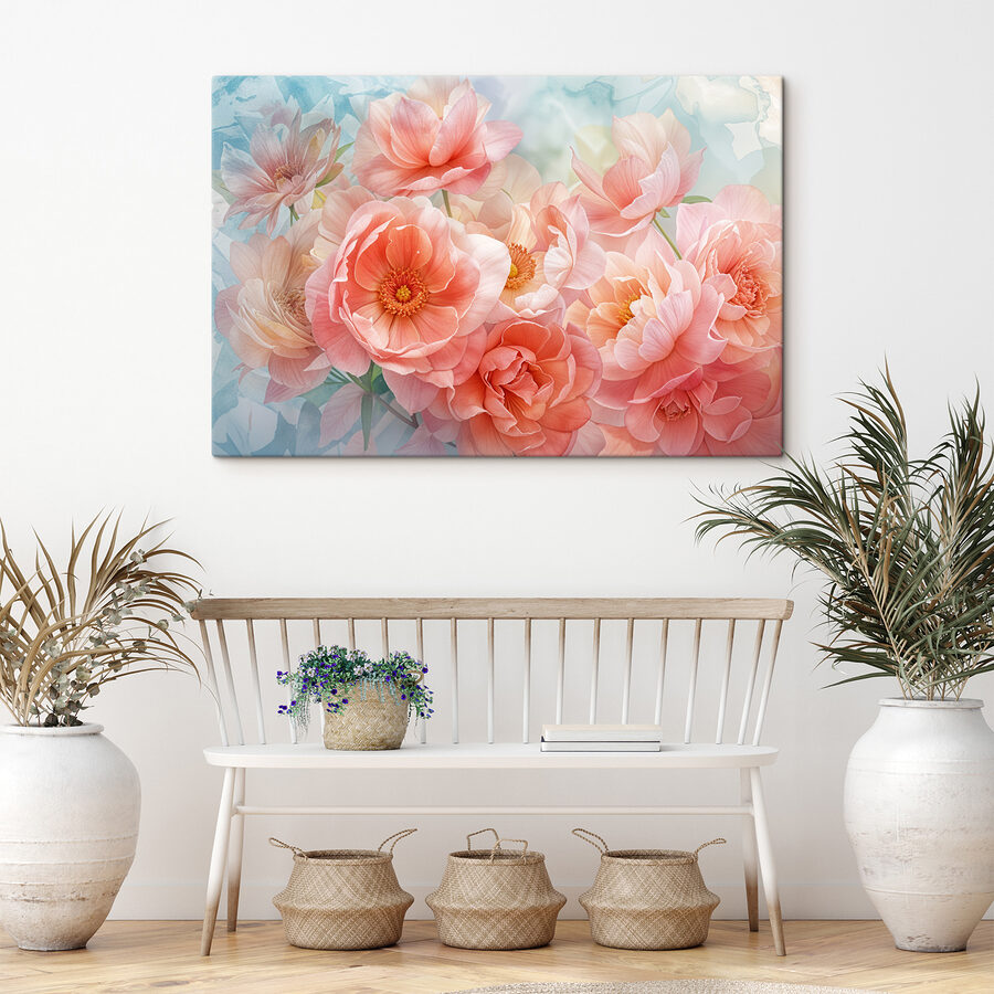 Groep roze bloemen