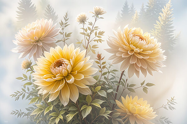 Groep gele bloemen Groep gele bloemen