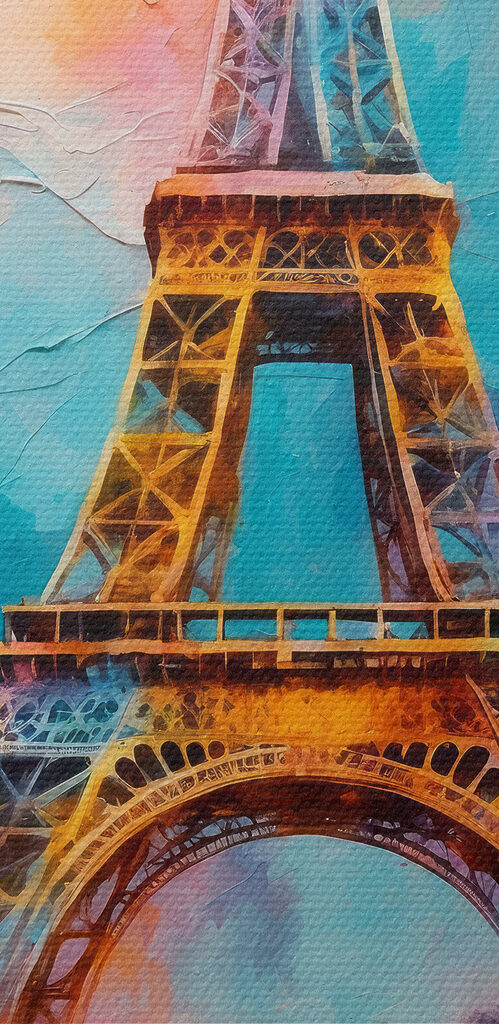 Painting of a tower Painting of a tower
