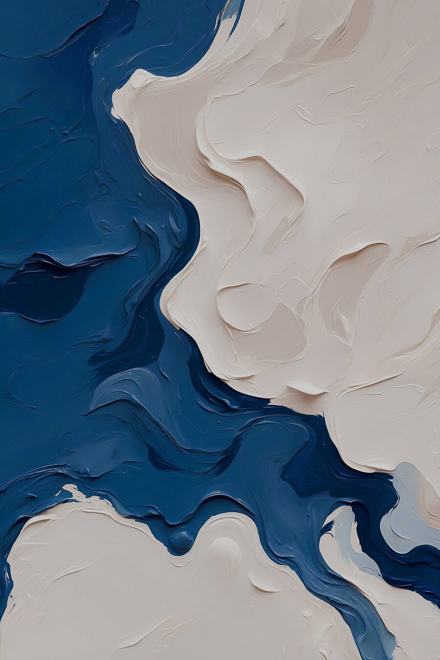 Blauwe en witte verf