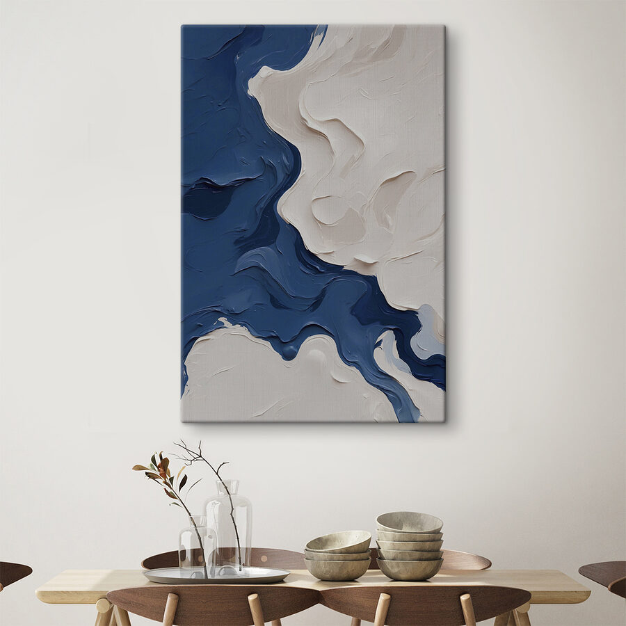 Blauwe en witte verf