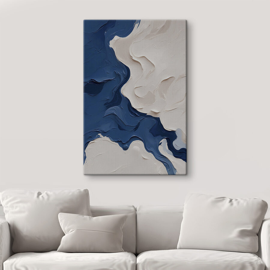 Blauwe en witte verf