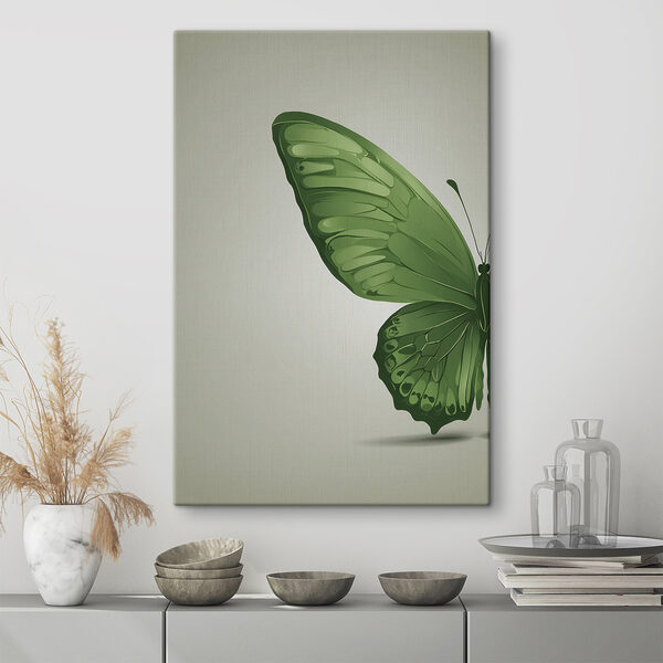 Groene vlinder met vleugels Groene vlinder met vleugels