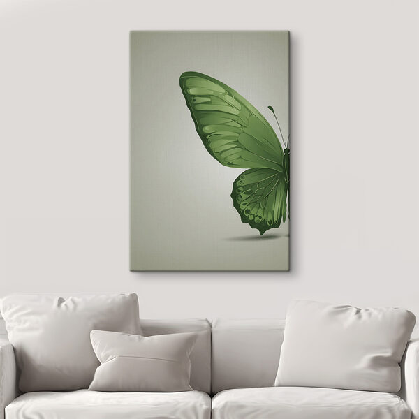 Groene vlinder met vleugels Groene vlinder met vleugels