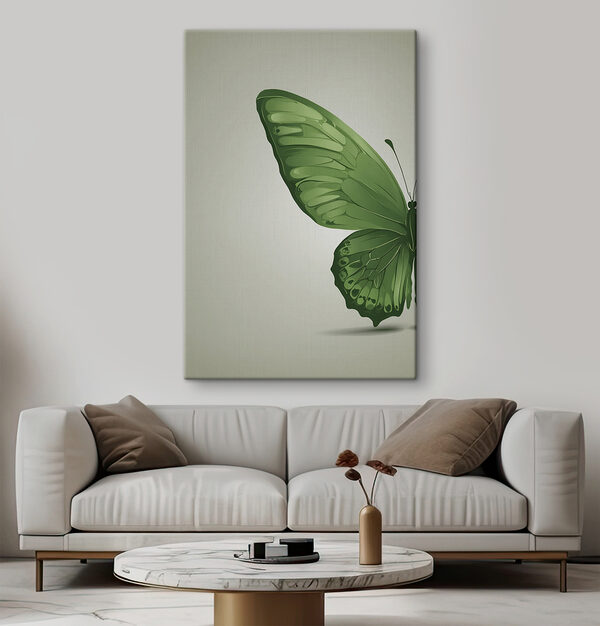 Groene vlinder met vleugels Groene vlinder met vleugels
