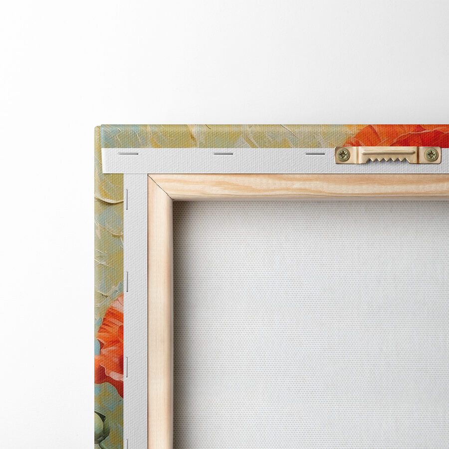 Canvas Schilderijen Schilderij van rode bloemen - Afbeelding 6