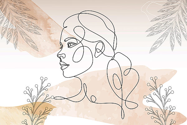 Tekening van een vrouw’s gezicht Tekening van een vrouw’s gezicht