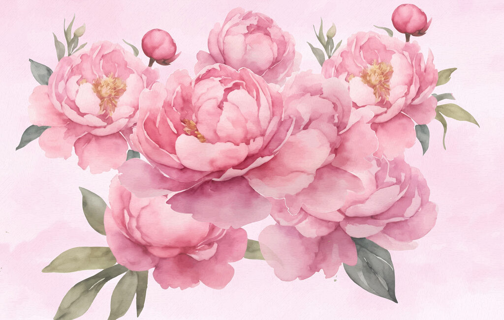 Groep roze bloemen Groep roze bloemen