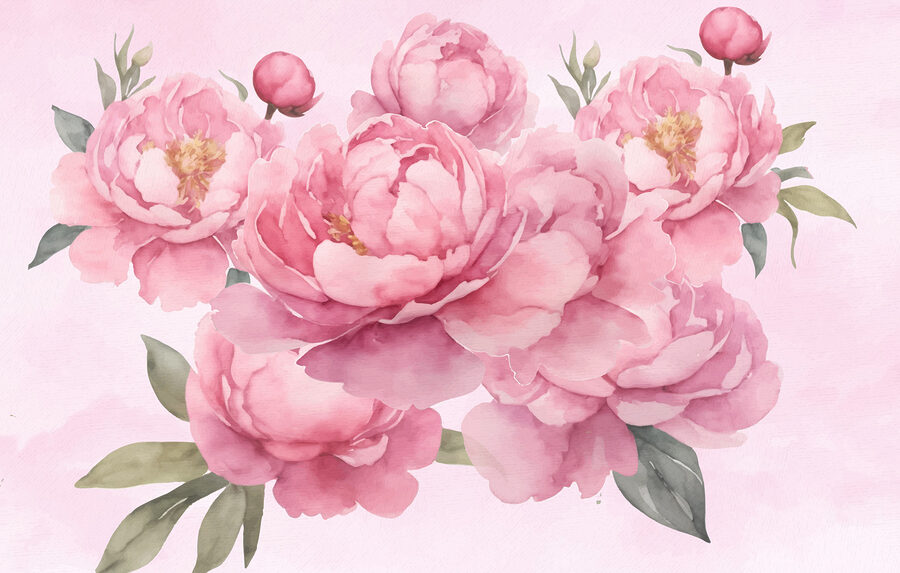 Groep roze bloemen
