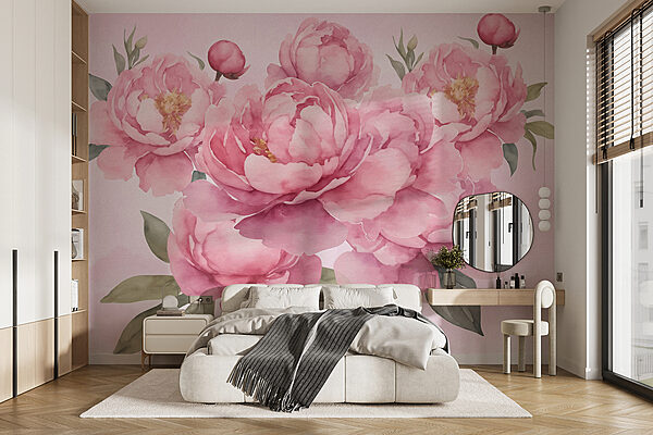 Groep roze bloemen Groep roze bloemen