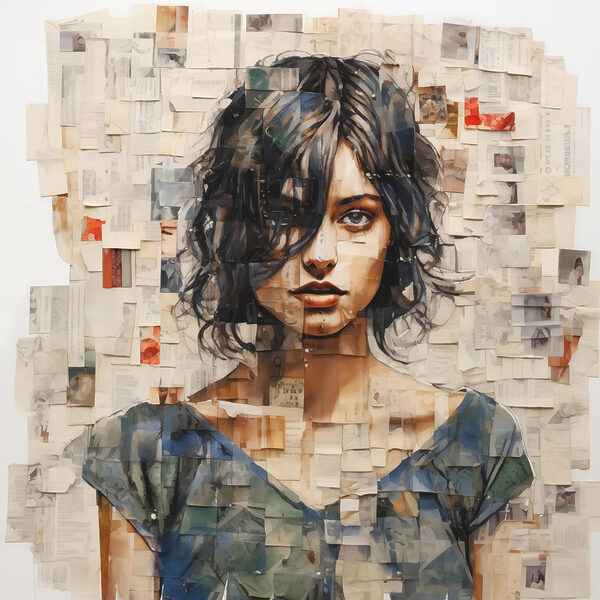 Schilderij van een vrouw Schilderij van een vrouw