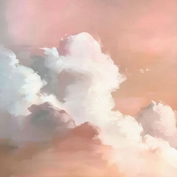 Roze lucht met wolken Roze lucht met wolken