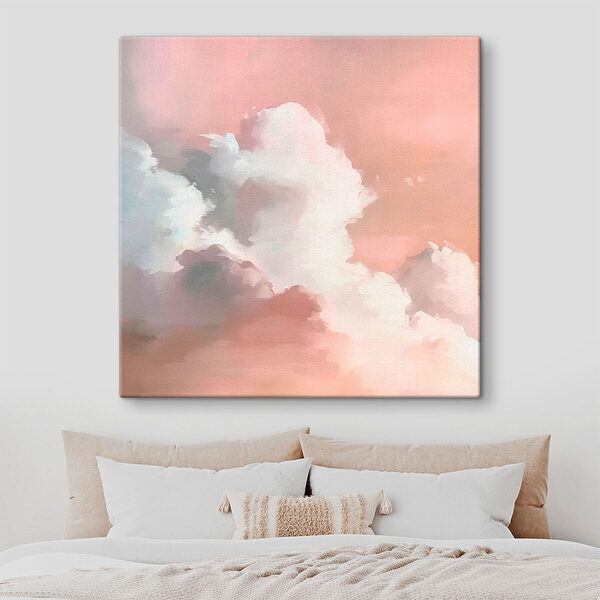 Roze lucht met wolken Roze lucht met wolken