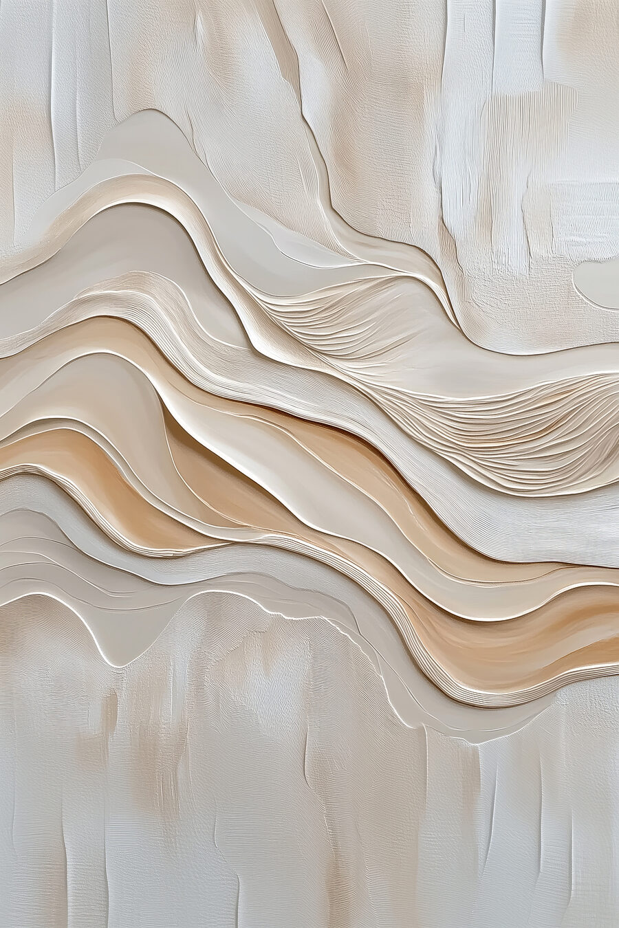 Witte en bruine golvende lijnen