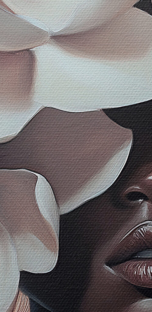 Woman with flowers in her hair