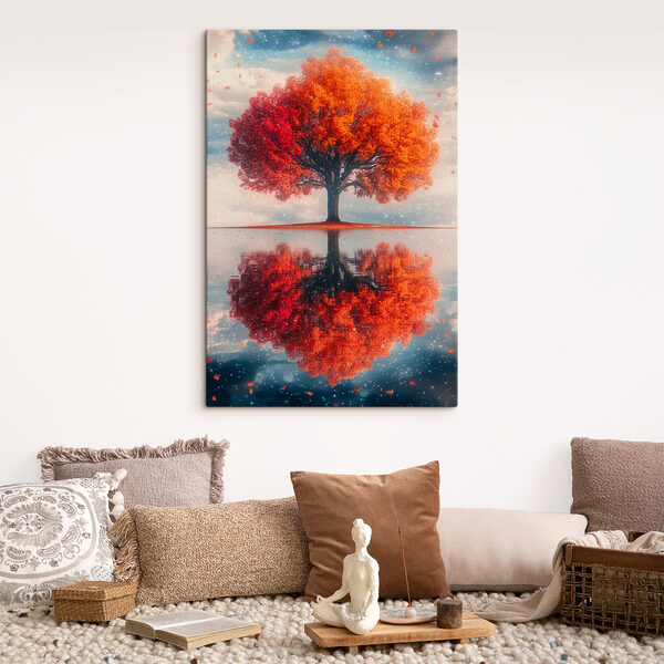 Boom met oranje bladeren Boom met oranje bladeren