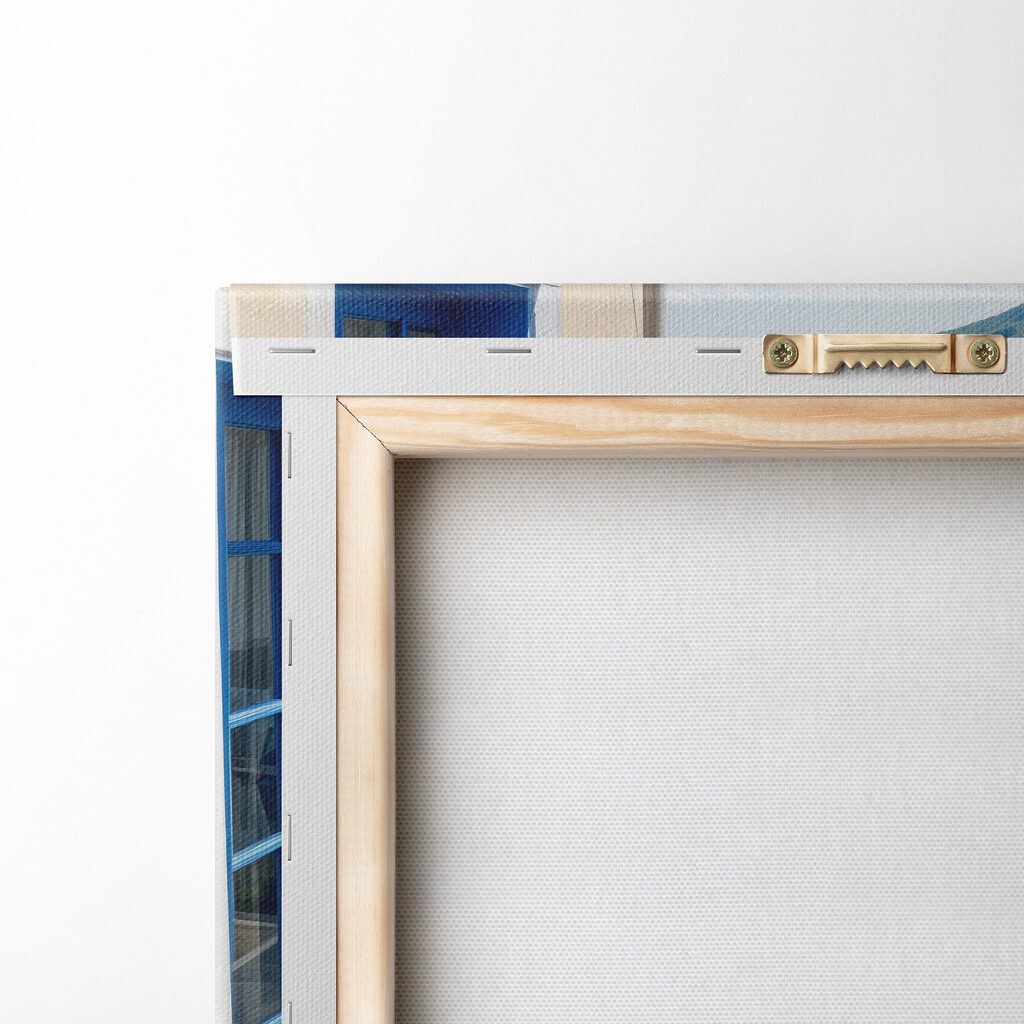 Staircase leading to a town