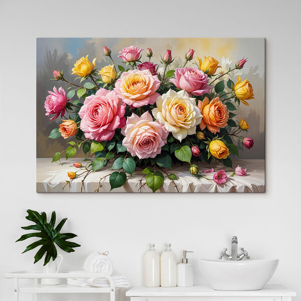 Boeket bloemen op een tafel Boeket bloemen op een tafel