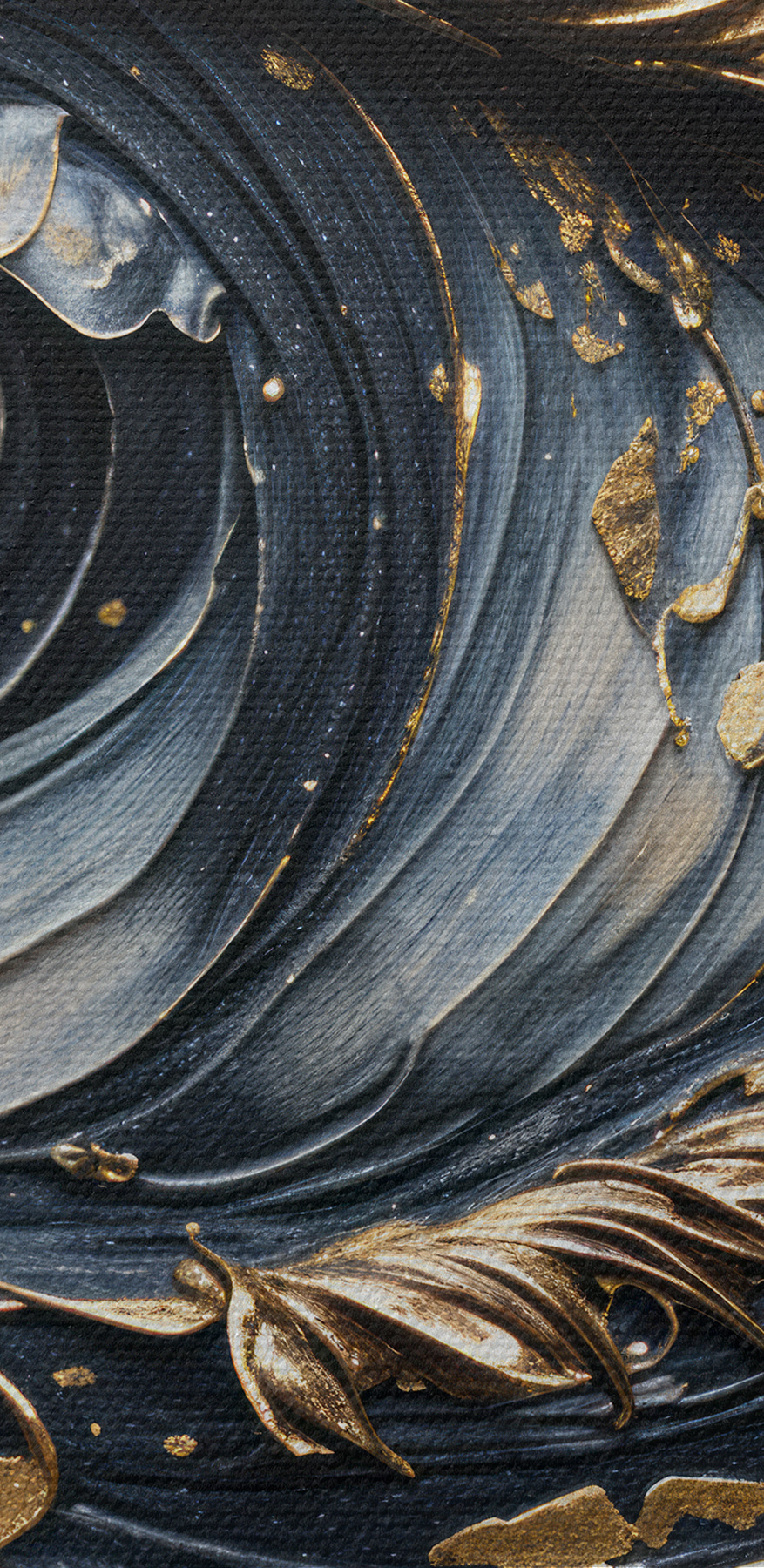 Close-up van een schilderij