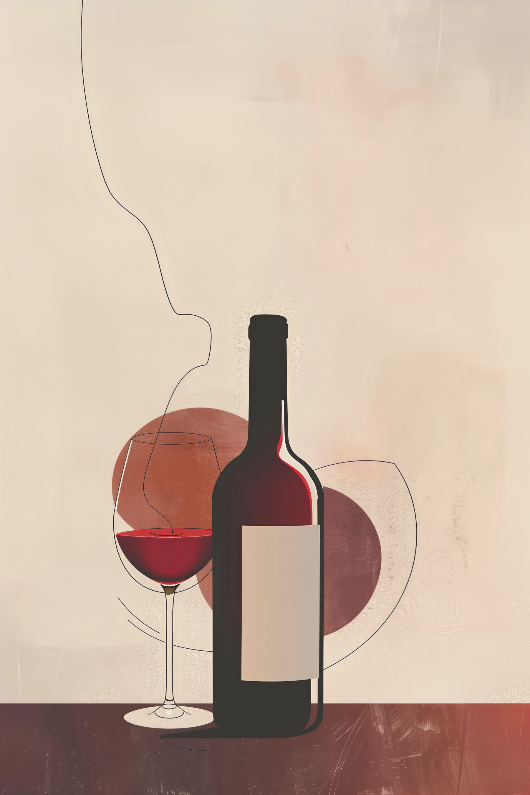 Bottle and glass of wine