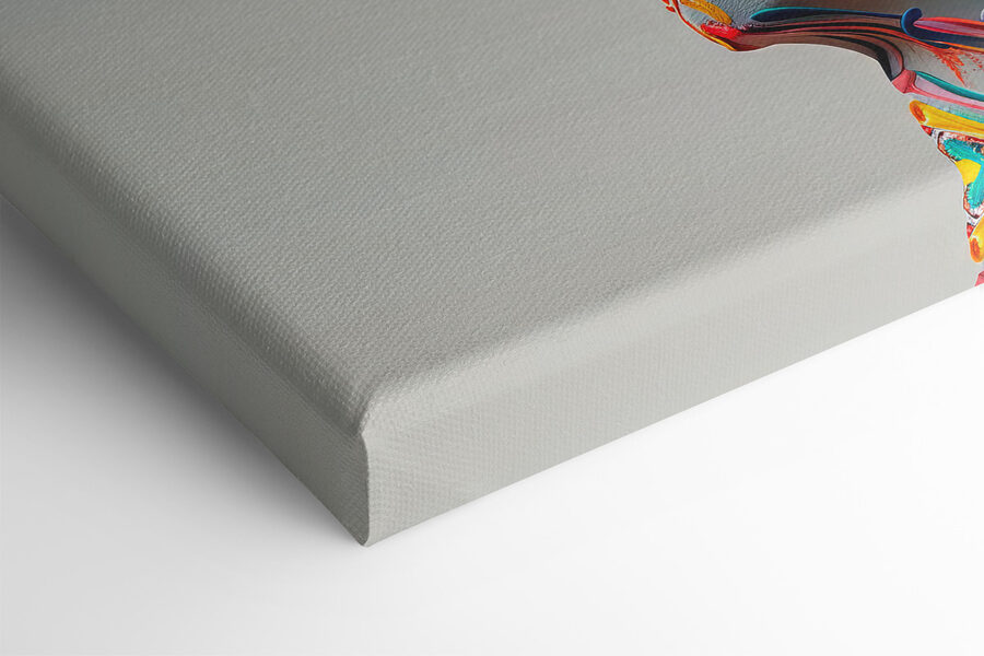 Close-up van een gezicht met verf erop
