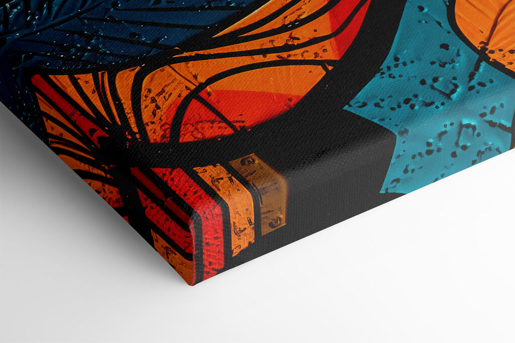 Colorful painting of a face