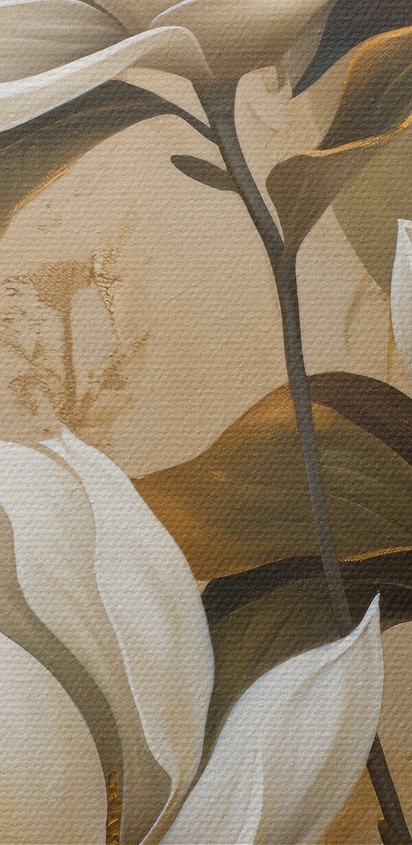 Schilderij van witte bloemen Schilderij van witte bloemen