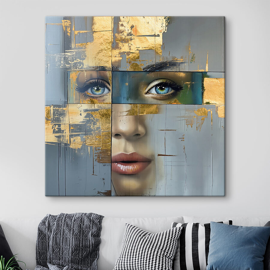 Schilderij van een vrouw’s gezicht