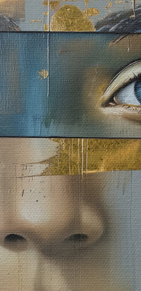 Schilderij van een vrouw’s gezicht Schilderij van een vrouw’s gezicht