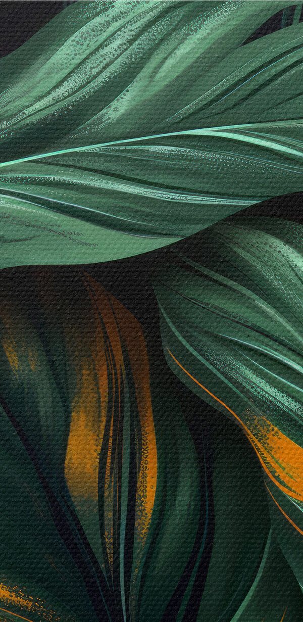 Close-up van groene en gele bladeren Close-up van groene en gele bladeren