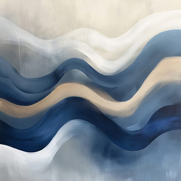 Blauwe en witte golvende lijnen Blauwe en witte golvende lijnen