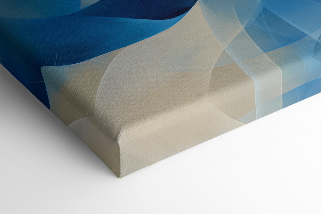 Blue and white swirly flower