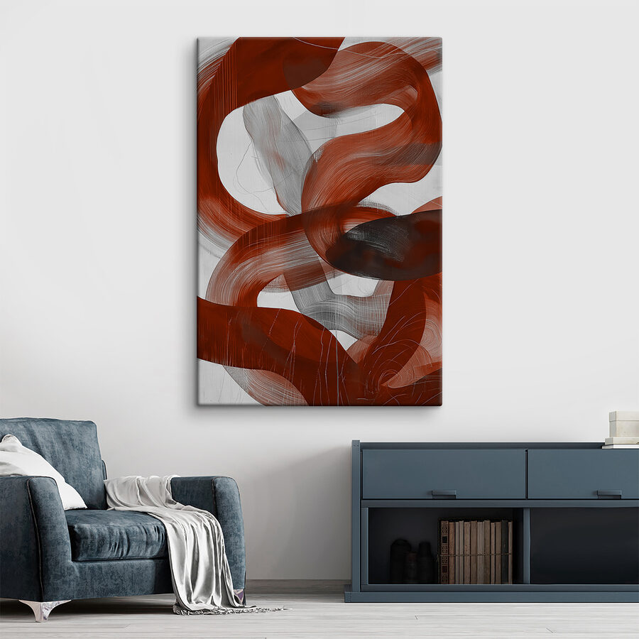Rode en witte swirls