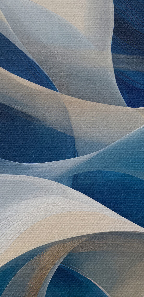 Blauwe en witte golvende lijnen Blauwe en witte golvende lijnen