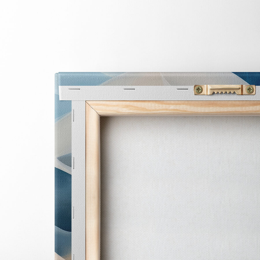 Blauw en wit zwierig patroon