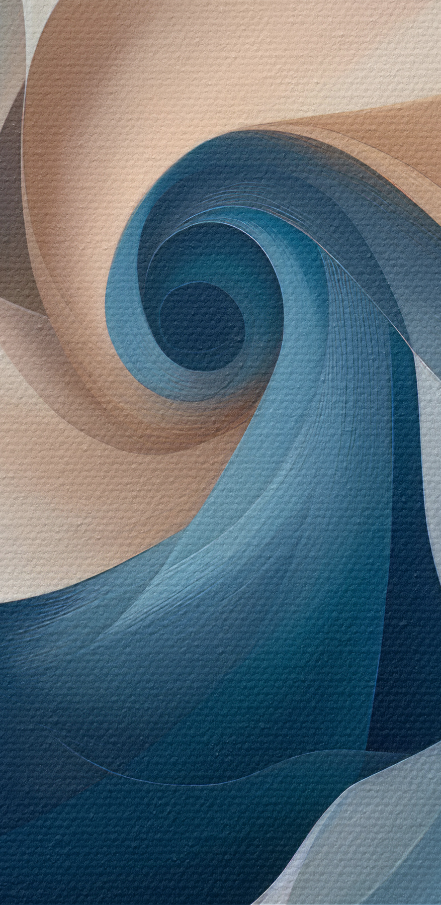 Blauw en wit zwierig patroon
