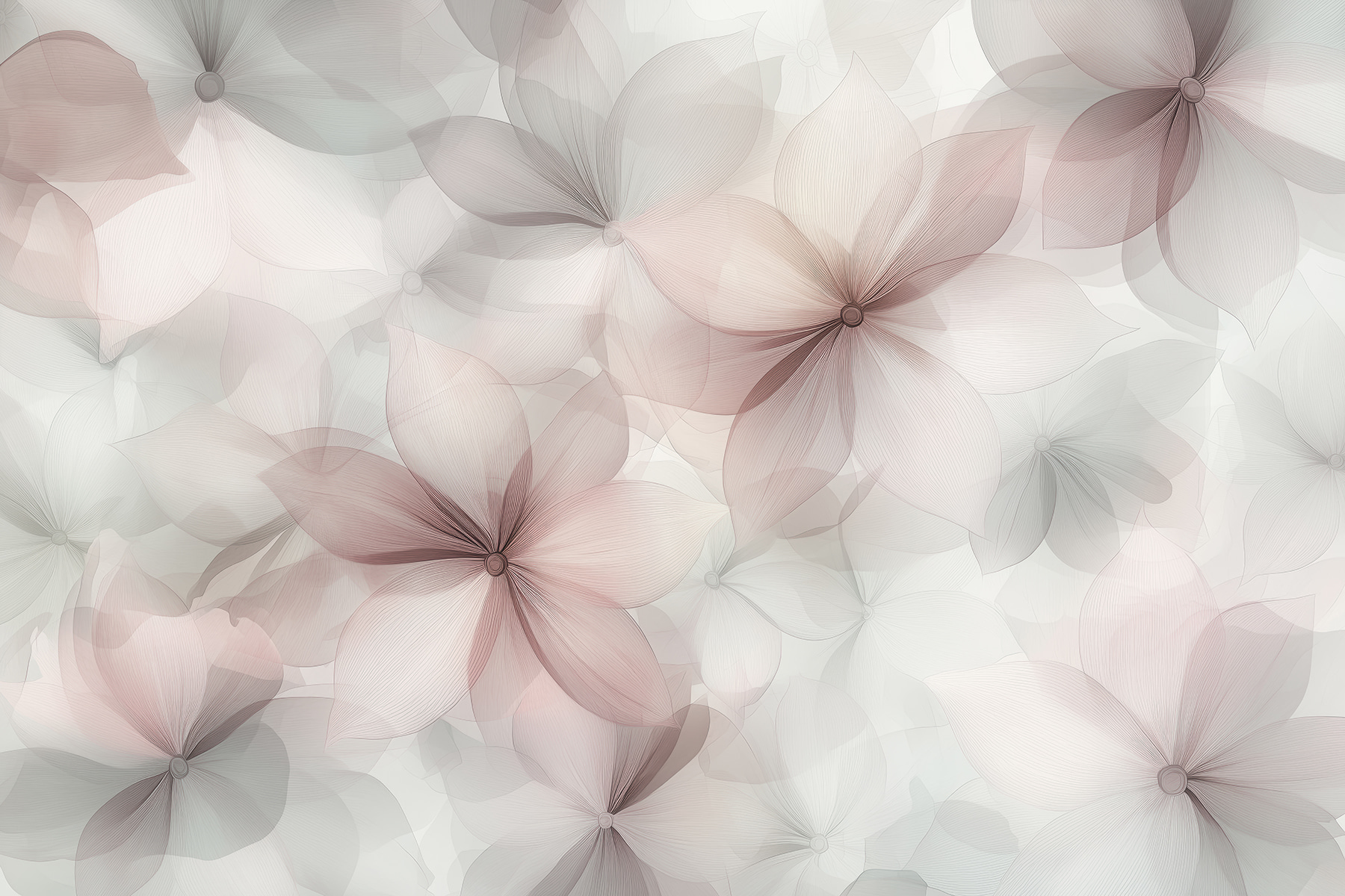 Group of flowers on a white background