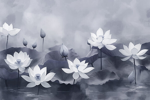 Groep witte bloemen Groep witte bloemen