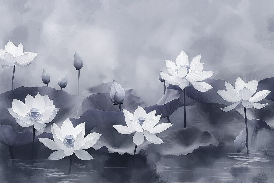 Groep witte bloemen