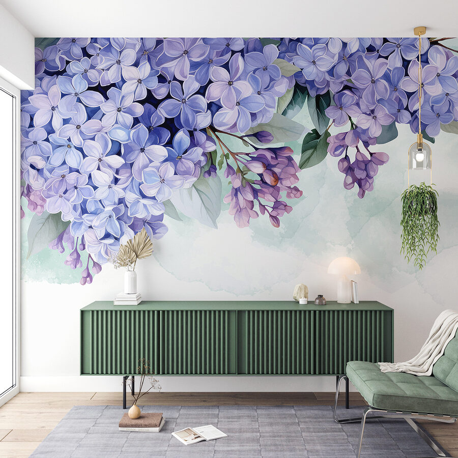 Bos paarse bloemen