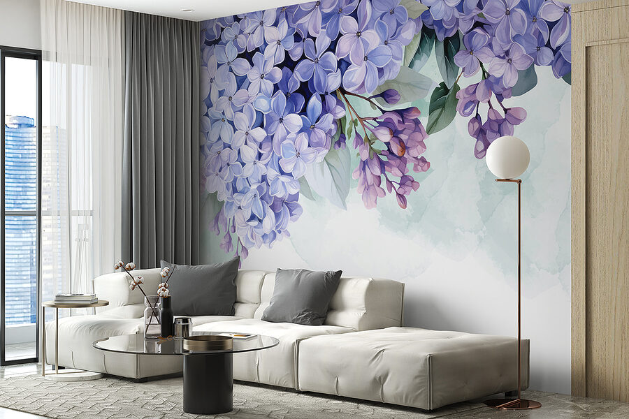 Bos paarse bloemen