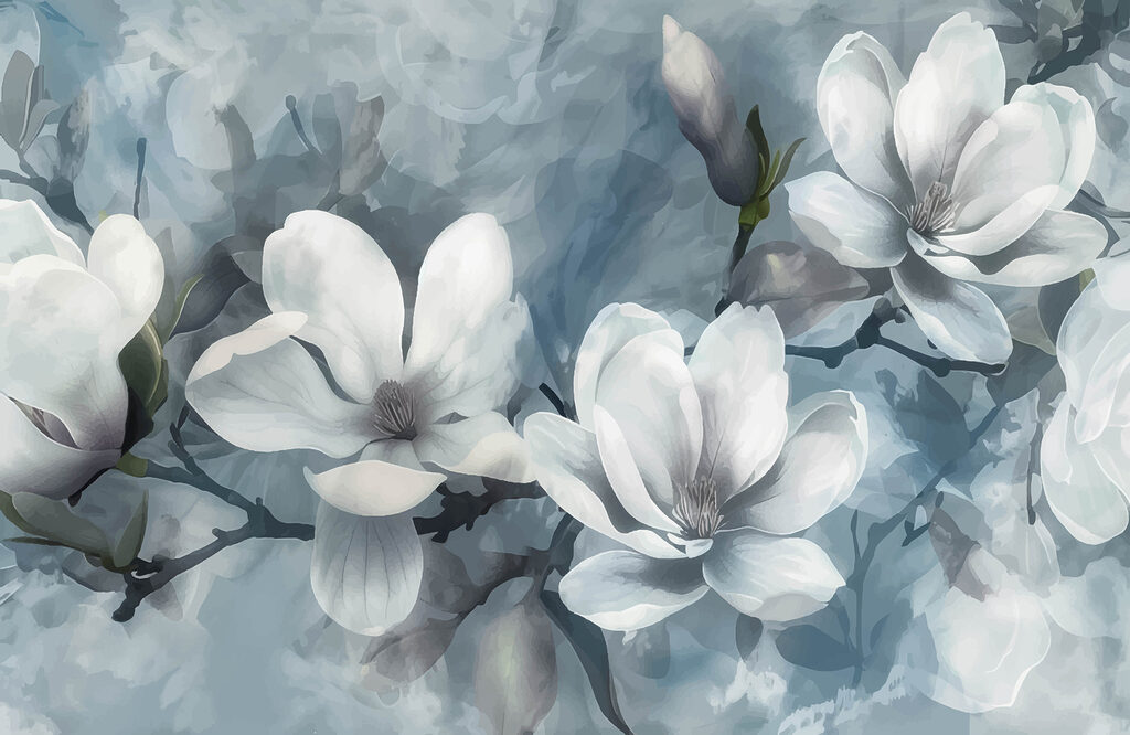 Groep witte bloemen Groep witte bloemen