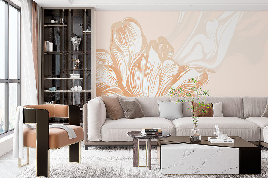 Fotobehang Close-up van een bloem - Afbeelding 2