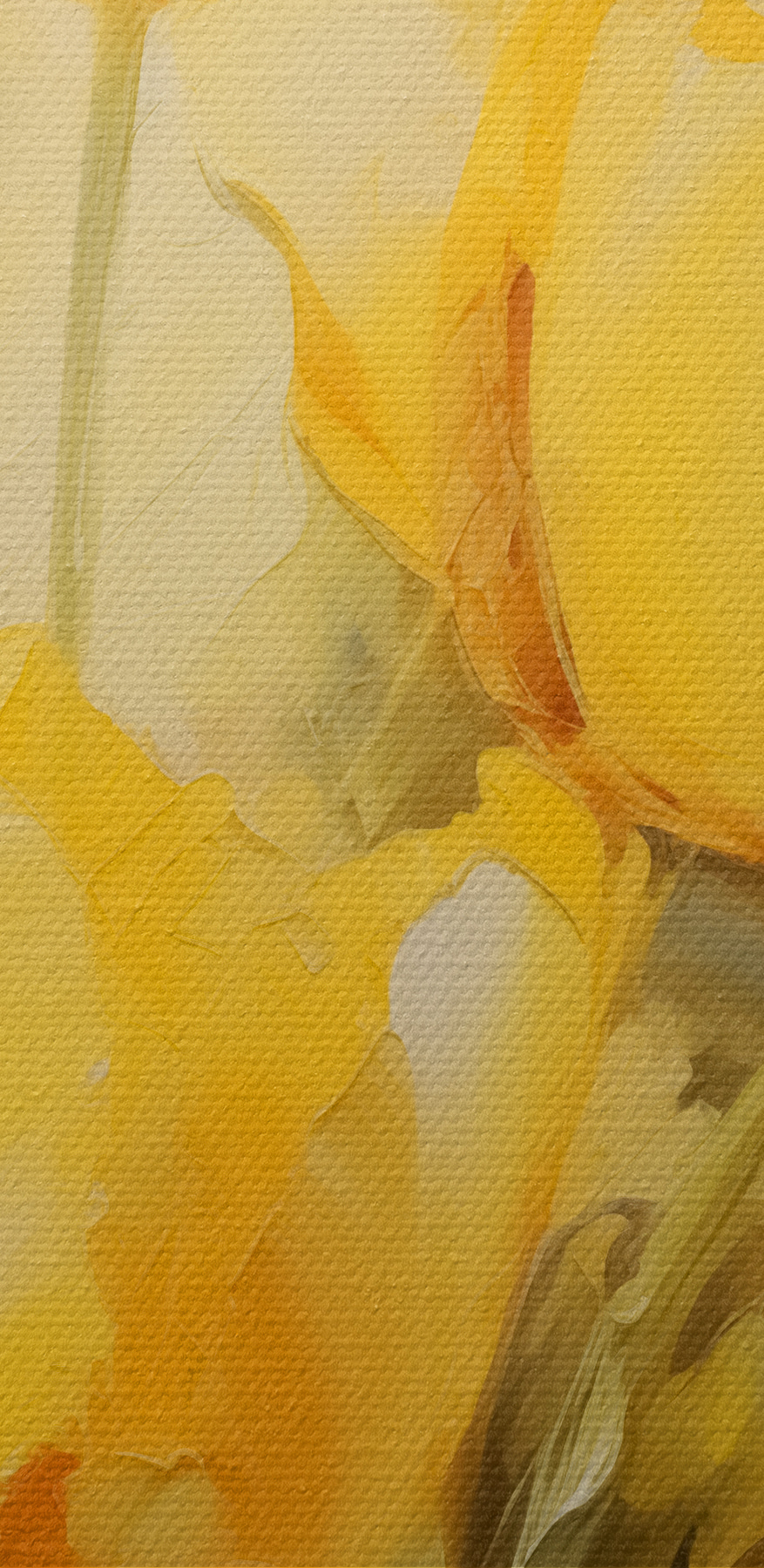 Schilderij van gele bloemen