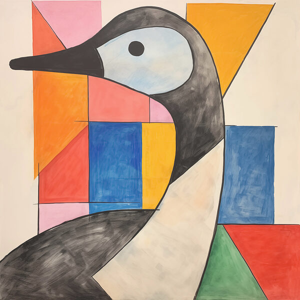 Schilderij van een vogel Schilderij van een vogel
