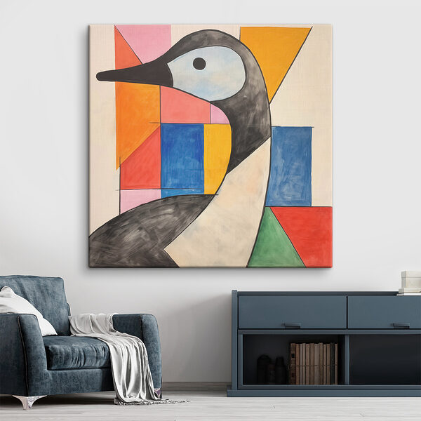 Schilderij van een vogel Schilderij van een vogel